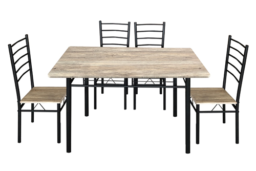 4 Chair Mixed Material Dining table