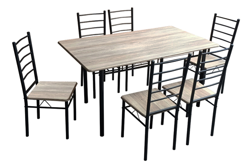 6 Chair Mixed Material Dining table
