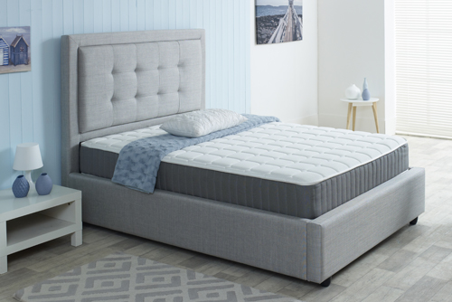 Buttoned Fabric Bed